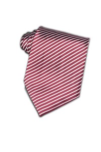 TI052 斜紋撞色領帶 訂造 紅白間紋領帶 領帶顏色 領帶設計 領帶廠家